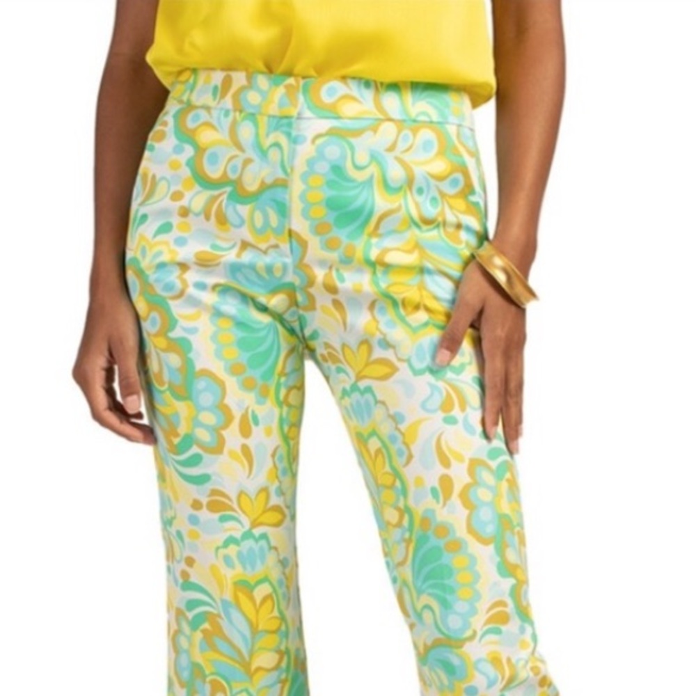 Saks 5th Avenue Real Clothes Floral Print 100% Cool Linen Capris